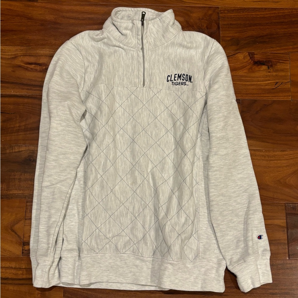Clemson Champion Quarter Zip Sweatshirt Size Medium
